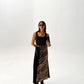 velvet leopard skirt