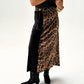 velvet leopard skirt