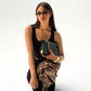 velvet leopard skirt