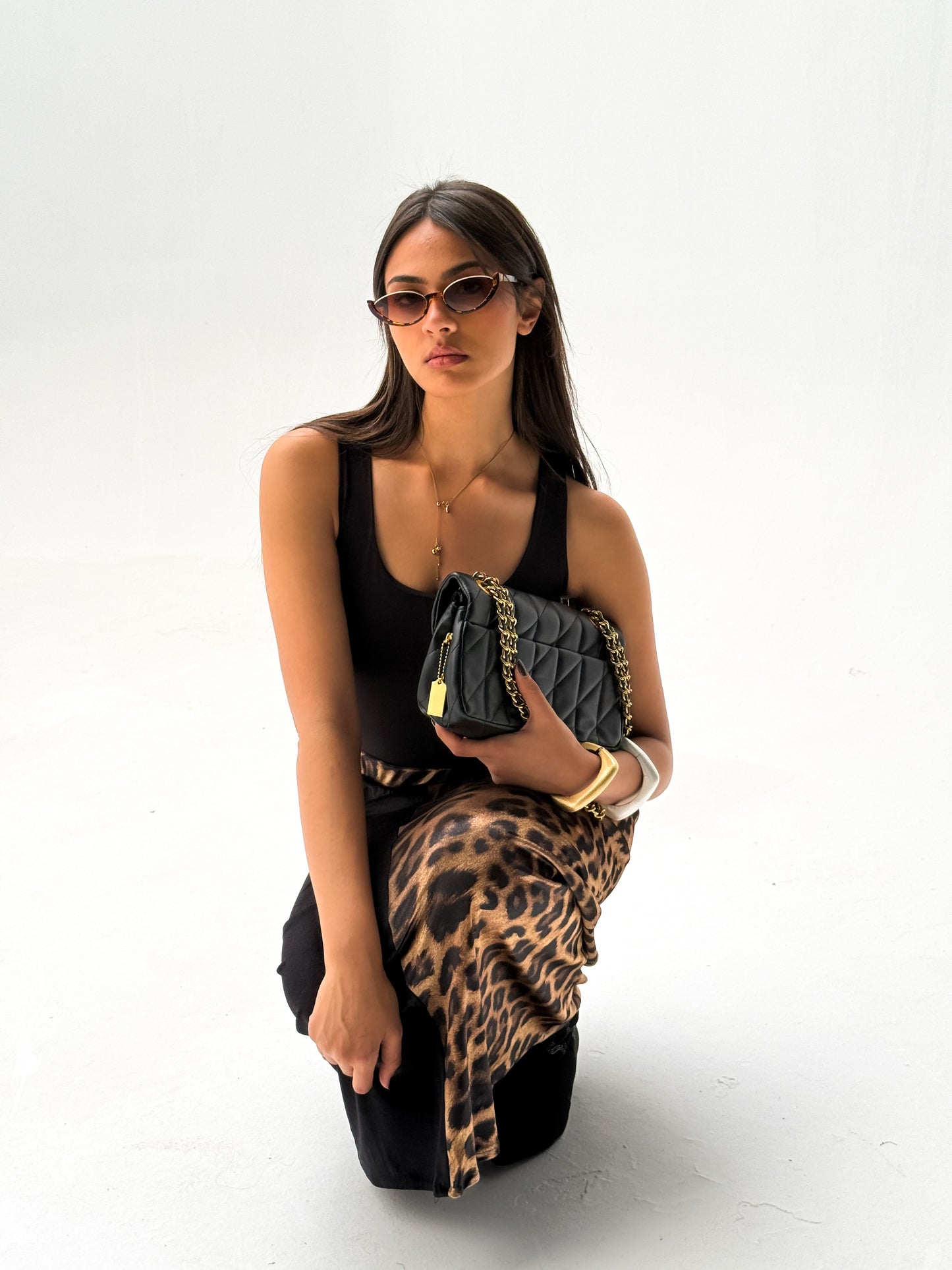 velvet leopard skirt