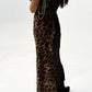velvet leopard skirt